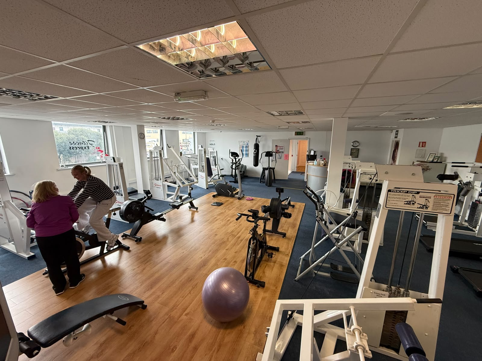 Resistance machines on the Fitness Express weights floor